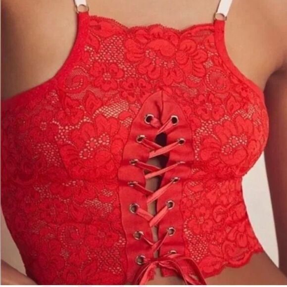 We Are HAH x Free People Top 2 Bottom Cami Blood Orange New with Tags - Picture 9 of 9